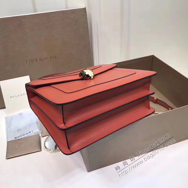 Bvlgari女包 寶格麗爆款大號雙層蛇頭包 B38629 進口頂級Box皮 Bvlgari女士手提肩背包  fyd1511